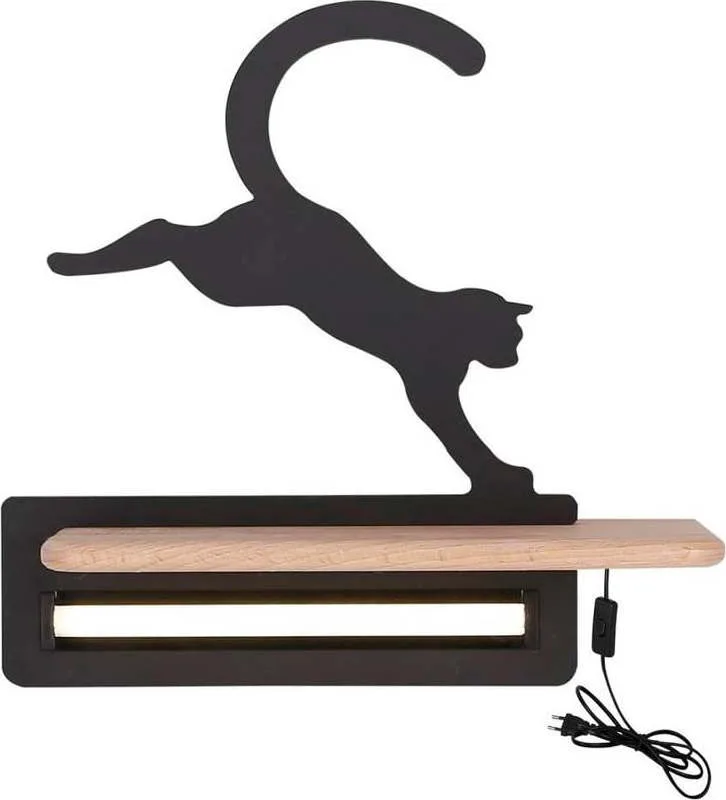 Černé dětské svítidlo Cat – Candellux Lighting