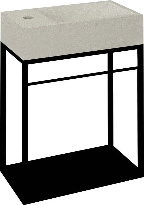 Černý kovový závěsné podstavec bez umyvadla 39,5x45 cm Crest – Sapho