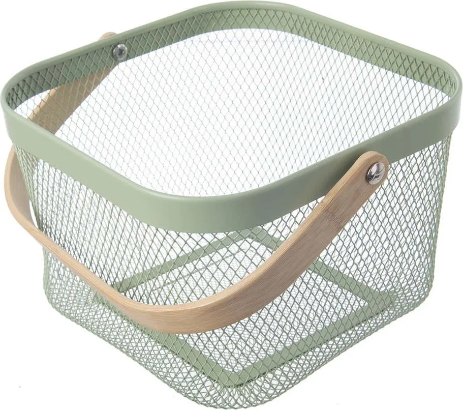 Drátěný kovový košík 24,5x24,5x30 cm Greenish – Orion