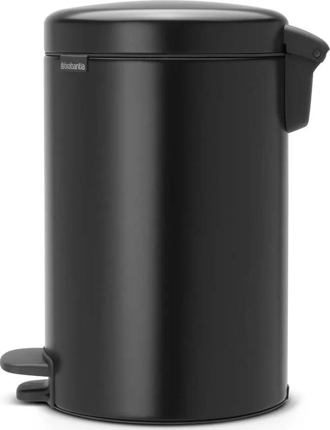 Matně černý nášlapný ocelový odpadkový koš 12 l NewIcon – Brabantia