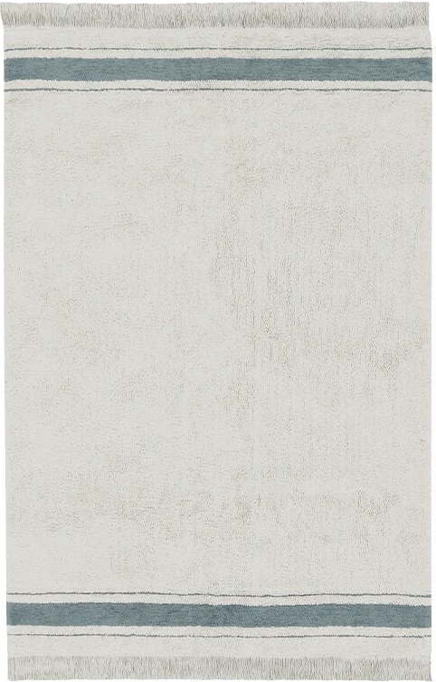 Modro-krémový pratelný ručně tkaný bavlněný koberec 90x130 cm Gastro Vintage Blue – Lorena Canals Lorena Canals