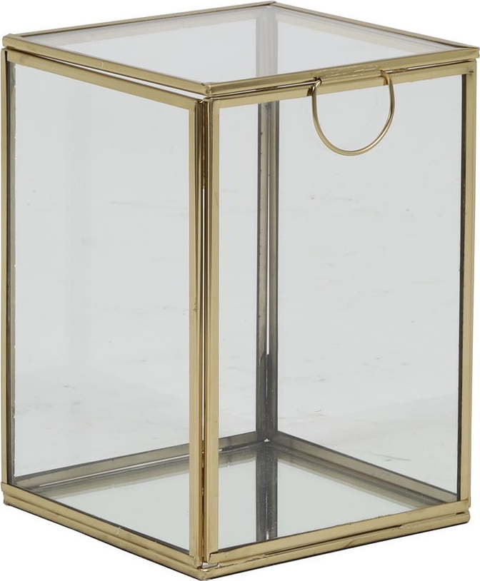 Dekorativní skleněný úložný box ve zlaté barvě Mirina – Light & Living Light & Living