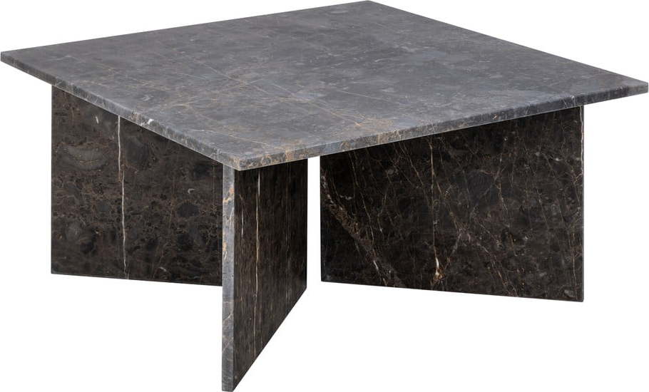 Hnědý konferenční stolek v dekoru mramoru 90x90 cm Vega – Actona Actona