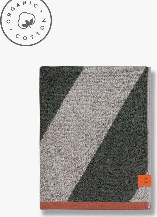 Khaki froté ručníky z bio bavlny v sadě 2 ks 40x55 cm Diagonal – Mette Ditmer Denmark Mette Ditmer Denmark