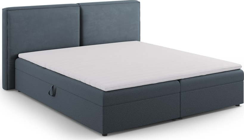 Modrá boxspring postel s úložným prostorem 180x200 cm Arendal – Cosmopolitan Design Cosmopolitan design