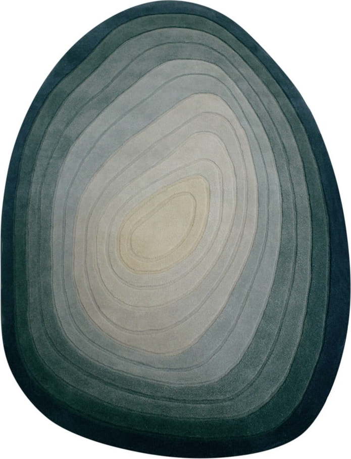 Modrý vlněný koberec 200x290 cm Puddle Ombre Wool – Flair Rugs Flair Rugs