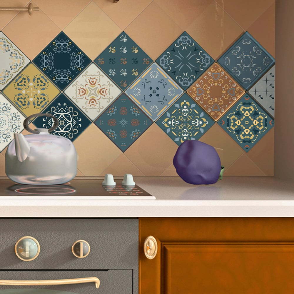 Sada 15 nástěnných samolepek Ambiance Wall Stickers Tiles Azulejos Rio Cuarto