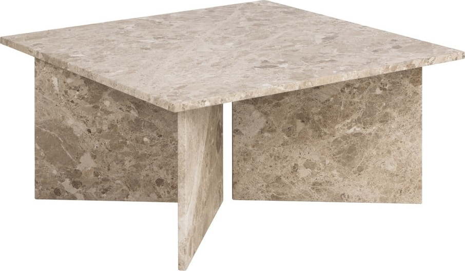 Béžový konferenční stolek v dekoru mramoru 90x90 cm Vega – Actona Actona
