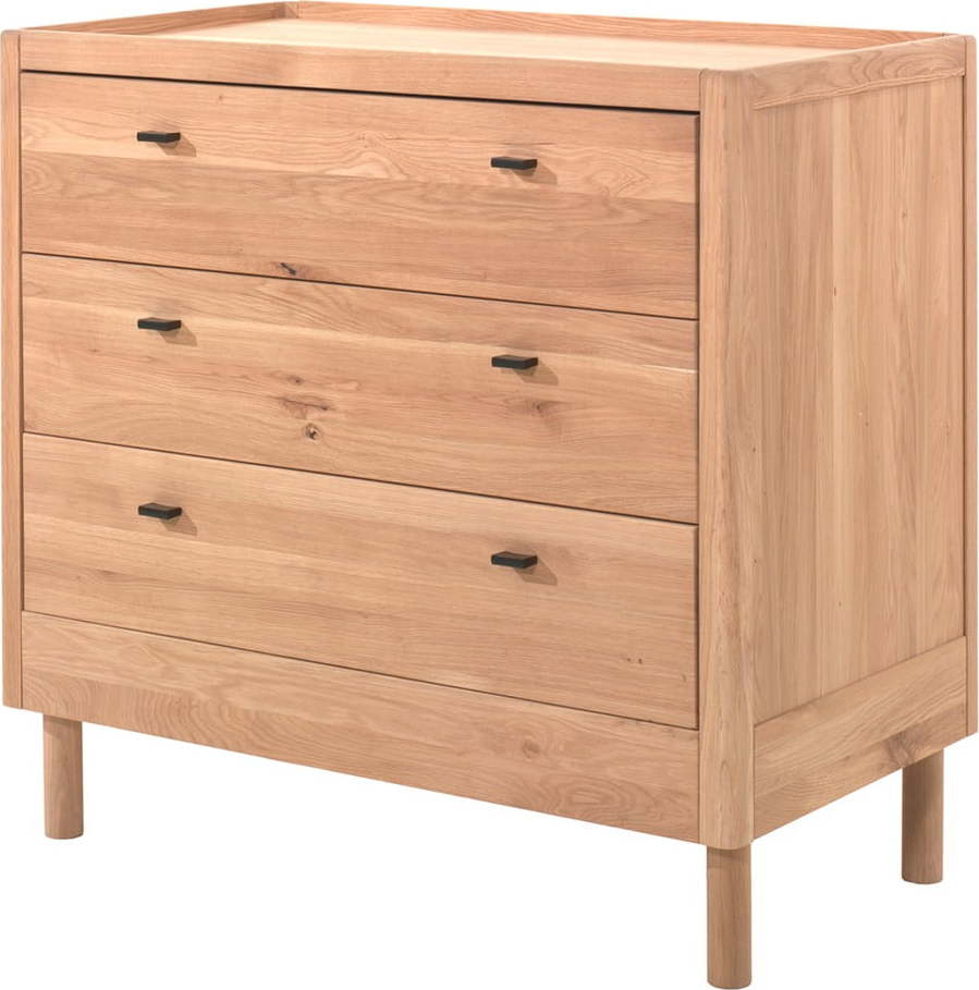 Dětská komoda z dubového dřeva v přírodní barvě 100x95x55 cm Forrest – Vipack Vipack