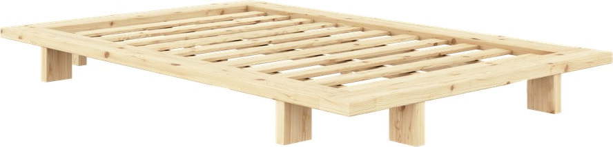Jednolůžková postel z borovicového dřeva s roštem v přírodní barvě 120x200 cm Japan – Karup Design Karup Design
