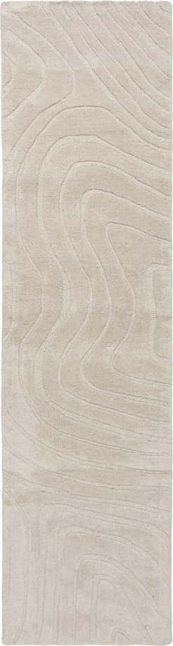 Krémový ručně tkaný vlněný běhoun 60x230 cm Mesmerise Natural – Flair Rugs Flair Rugs