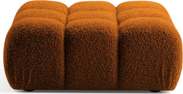 Oranžová modulární podnožka z textilie bouclé Bellis – Micadoni Home Micadoni