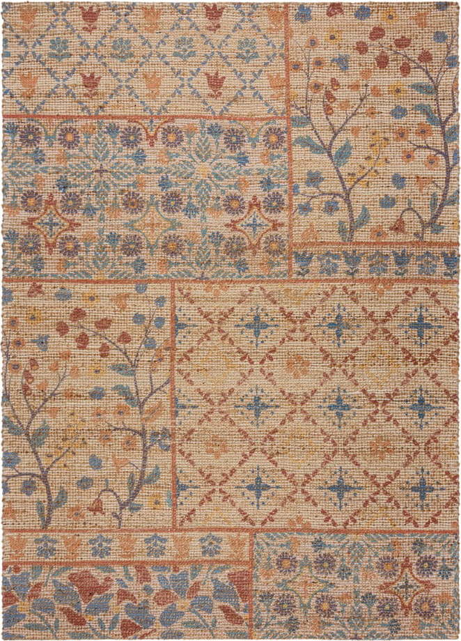 Ručně tkaný koberec s příměsí juty v přírodní barvě 120x170 cm Taylor Patchwork – Flair Rugs Flair Rugs
