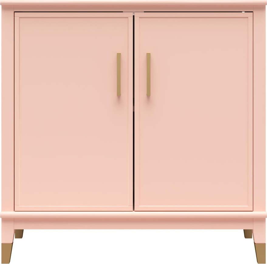 Růžová skříňka 86x85x41 cm Westerleigh – CosmoLiving by Cosmopolitan CosmoLiving by Cosmopolitan