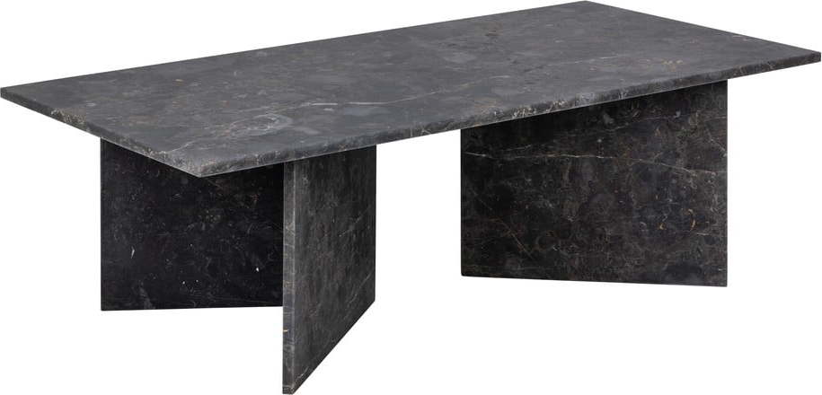 Tmavě hnědý konferenční stolek v dekoru mramoru 70x140 cm Vega – Actona Actona