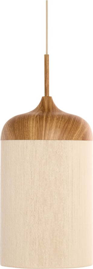 Závěsné svítidlo v přírodní barvě s textilním stínidlem ø 22 cm Dania – Light & Living Light & Living