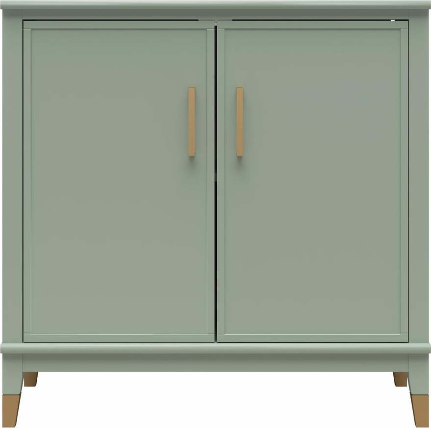 Zelená skříňka 86x85x41 cm Westerleigh – CosmoLiving by Cosmopolitan CosmoLiving by Cosmopolitan