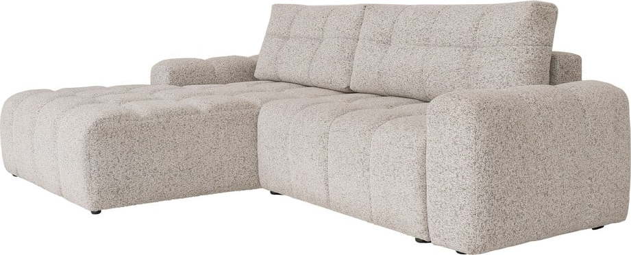 Béžová rozkládací modulární rohová pohovka s úložným prostorem (levý roh) Lulu – Miuform Miuform