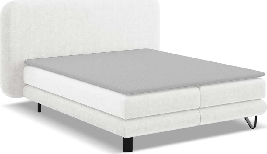 Bílá boxspring postel 140x200 cm Ilima – Makamii Makamii