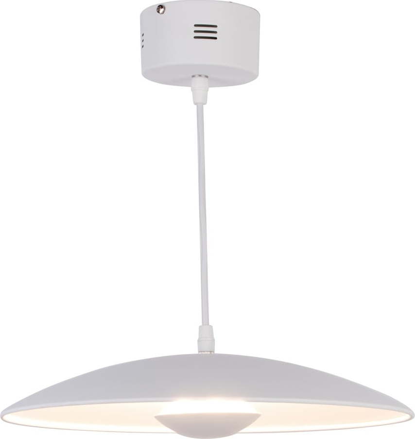 Bílé LED závěsné svítidlo s kovovým stínidlem Lund – Candellux Lighting Candellux Lighting