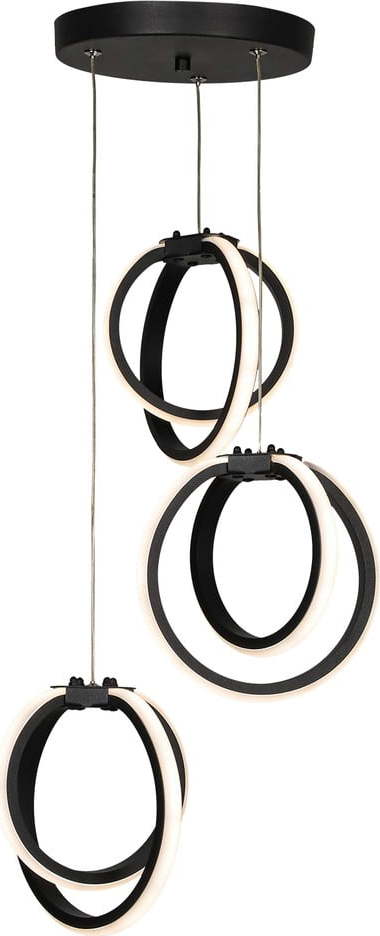 Černé kovové LED závěsné svítidlo ø 20 cm Sezen – Squid Lighting Squid Lighting