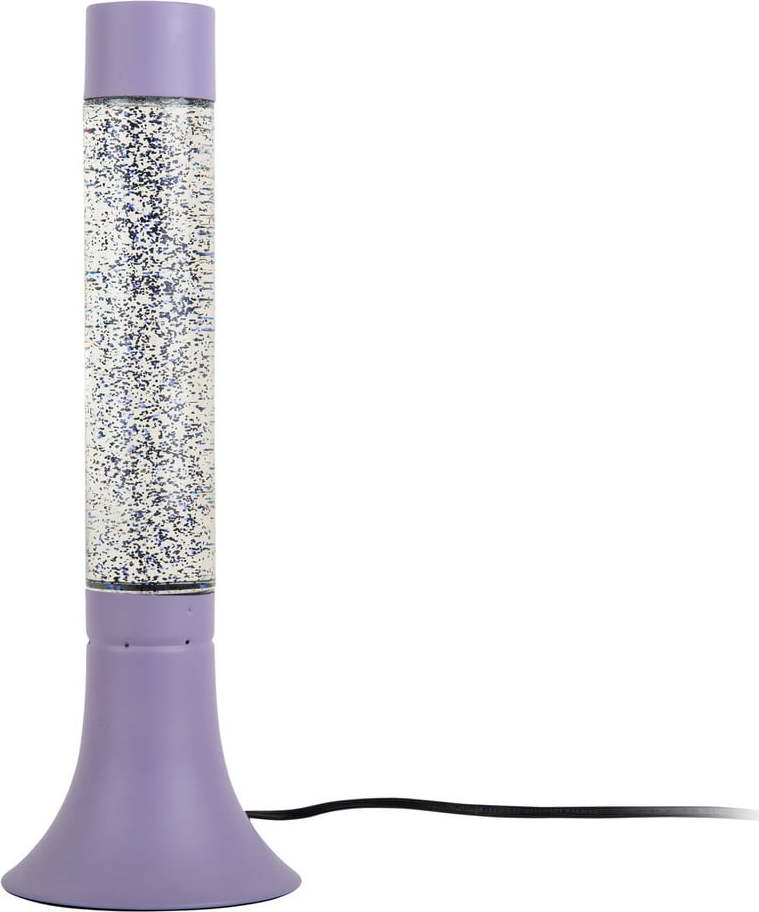 Fialová stolní lampa se skleněným stínidlem (výška 37
