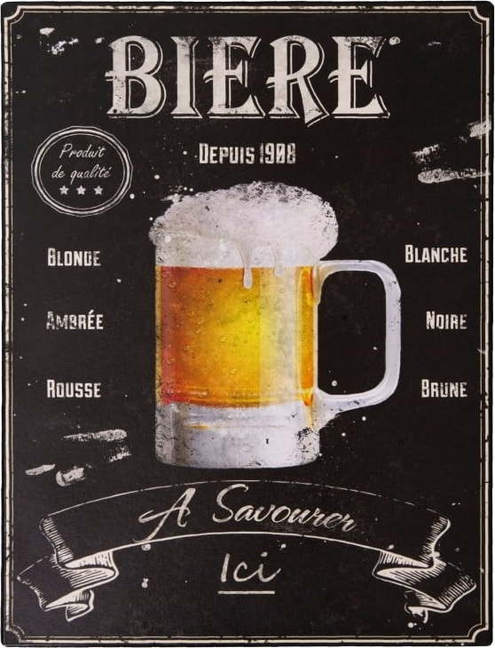 Kovová cedule 25x33 cm Bière – Antic Line Antic Line