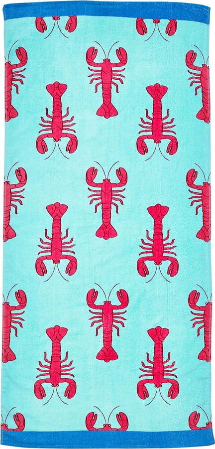 Modrá bavlněná plážová osuška 76x160 cm Lobster – Catherine Lansfield Catherine Lansfield