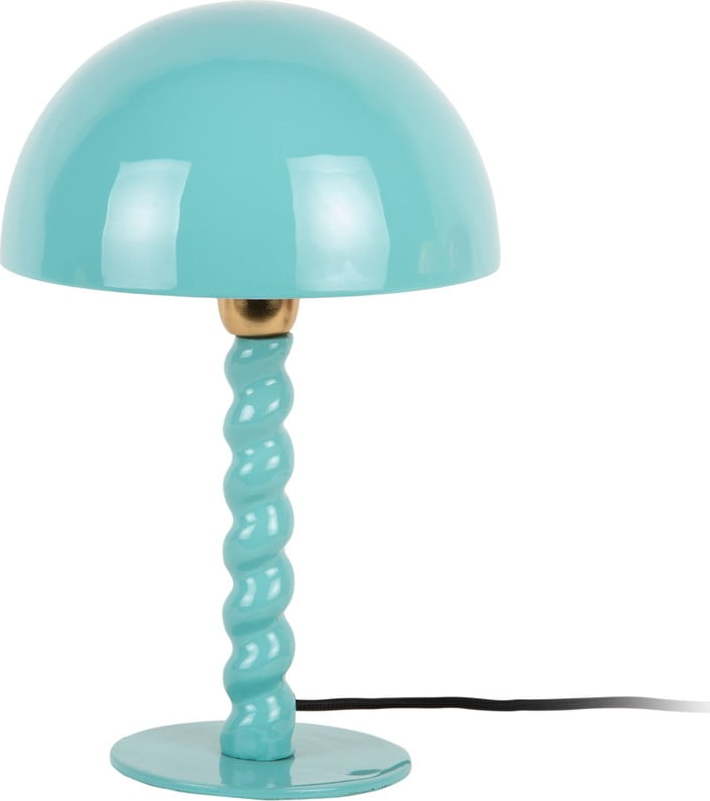 Modrá stolní lampa s kovovým stínidlem (výška 39 cm) Prisa – Leitmotiv Leitmotiv