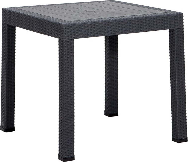 Plastový zahradní jídelní stůl 80x80 cm Rattan – Floriane Garden FLORIANE GARDEN