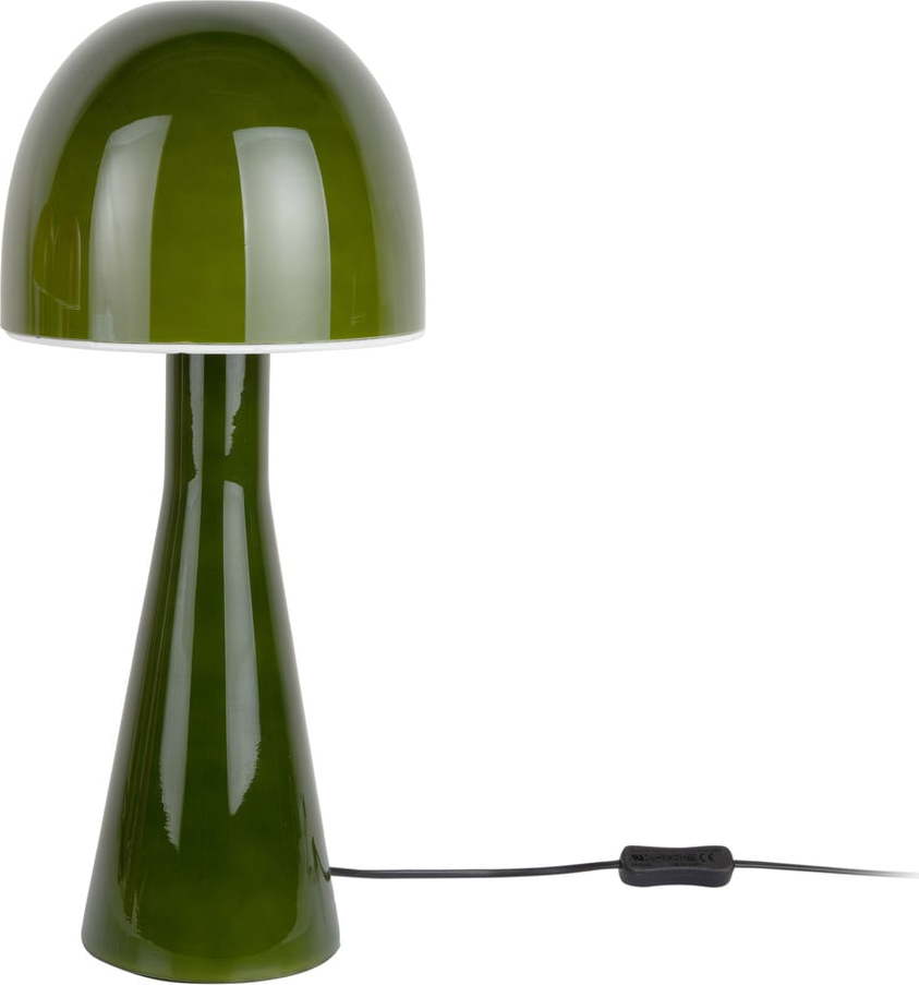 Tmavě zelená stolní lampa se skleněným stínidlem (výška 45 cm) Bombin – Leitmotiv Leitmotiv