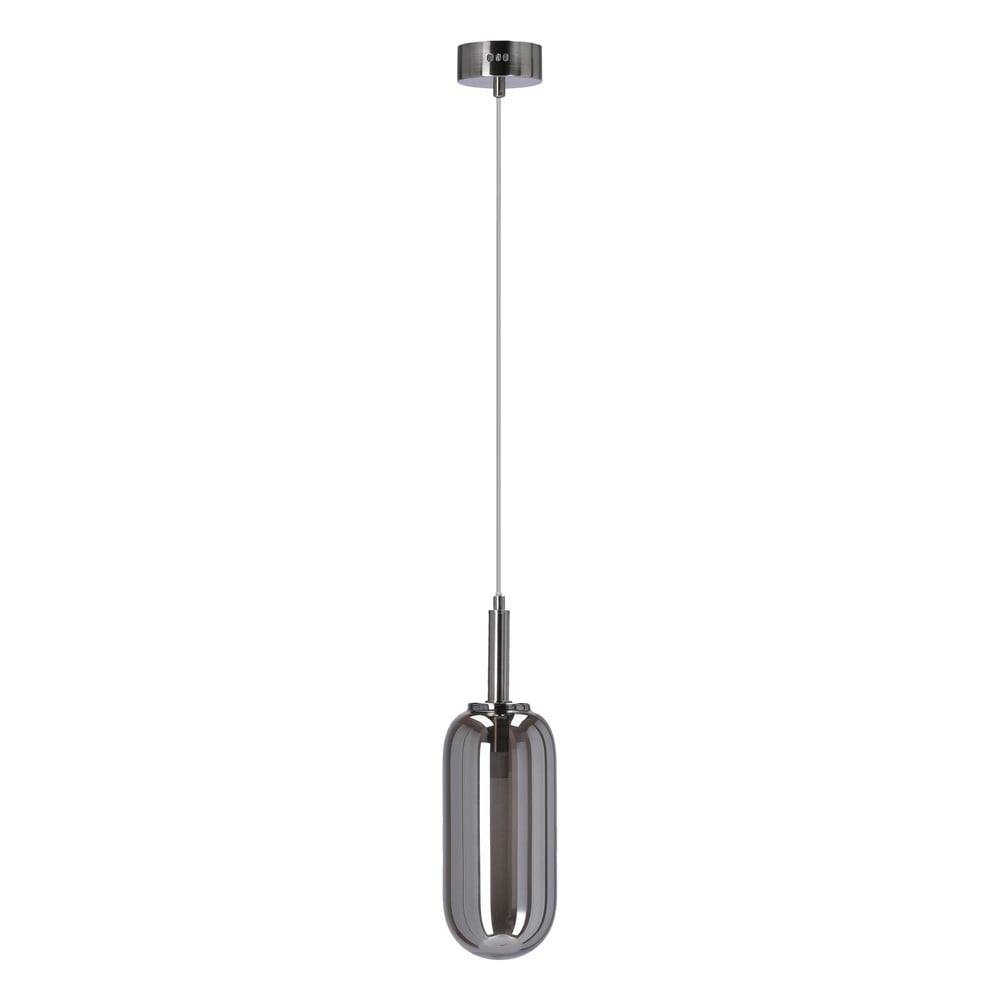 Antracitové LED závěsné svítidlo se skleněným stínidlem ø 13 cm Fiuggi – Candellux Lighting Candellux Lighting