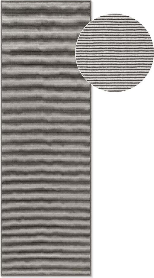 Antracitovo-krémový běhoun 80x240 cm Perles Dolomite – Elle Decoration Elle Decoration