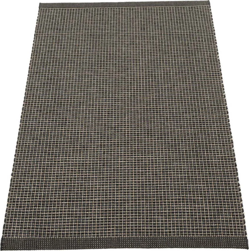Antracitový vnitřní a venkovní koberec 70x120 cm Emm Black Linen – Pappelina