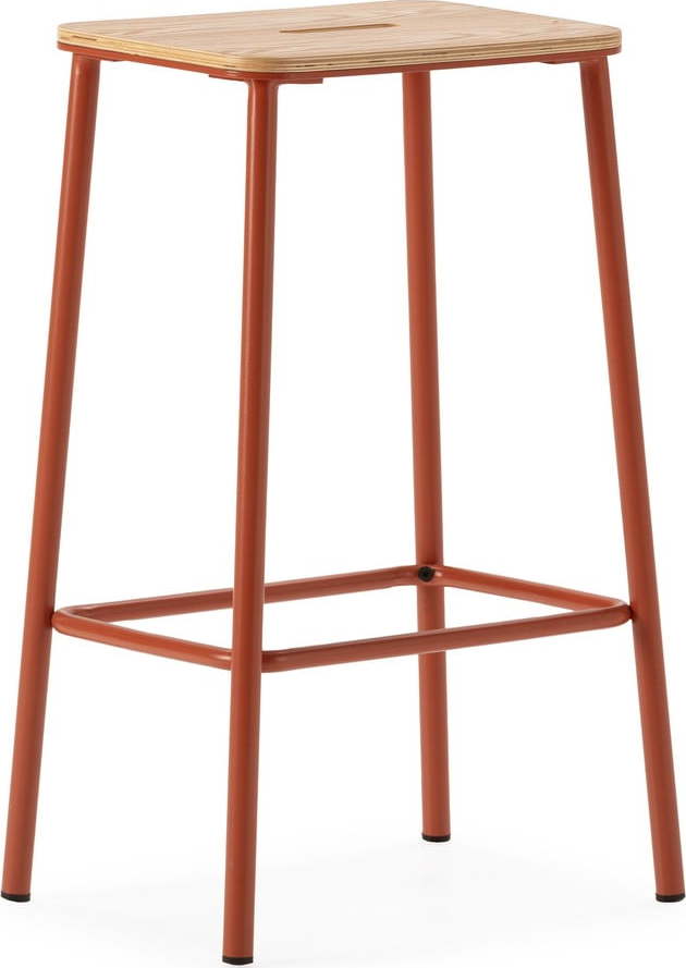 Barové židle v sadě 2 ks v cihlové barvě (výška sedáku 65 cm) Abba – Marckeric Marckeric