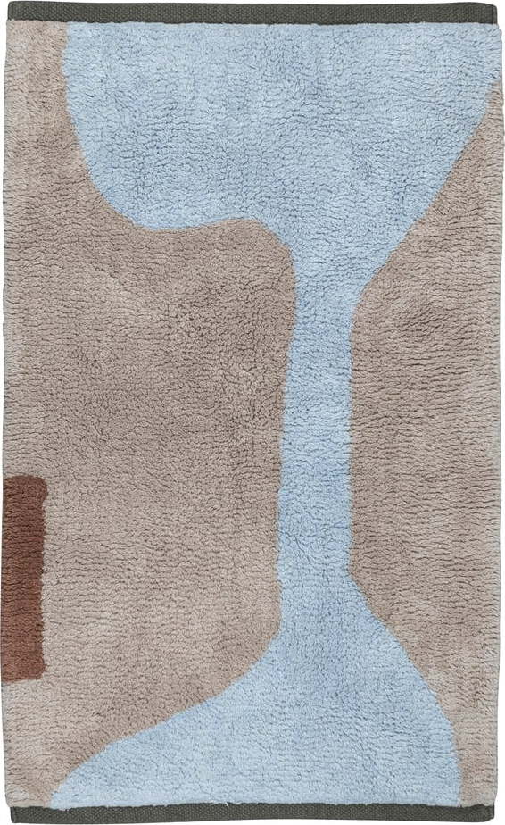 Bavlněný pratelný koberec ve světle modré a béžové barvě 50x80 cm Figura – Mette Ditmer Denmark Mette Ditmer Denmark