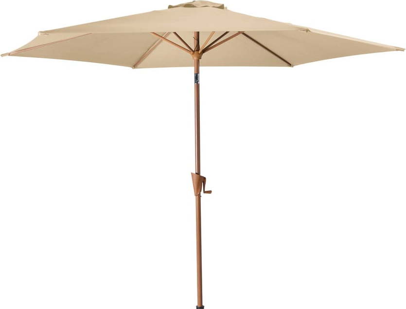 Béžový slunečník ø 300 cm Wood – Rojaplast Rojaplast