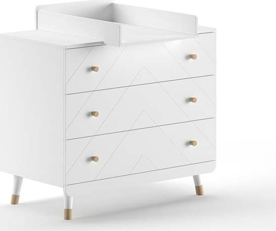 Bílá dětská komoda s přebalovacím pultem 100x100x74 cm Billy – Vipack Vipack