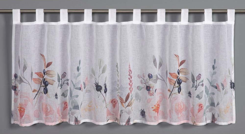 Bílá záclona 135x245 cm Floral – Sehlbach Sehlbach