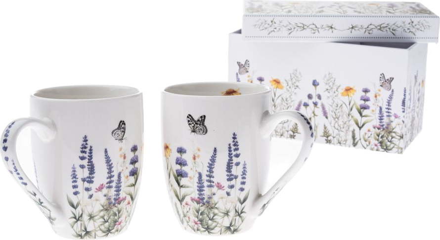 Bílé porcelánové hrnky v sadě 2 ks 350 ml – Dakls Dakls