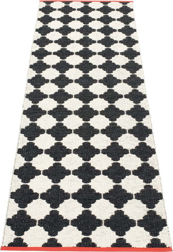 Černo-bílý vnitřní a venkovní běhoun 70x225 cm Marre Black Coral – Pappelina Pappelina