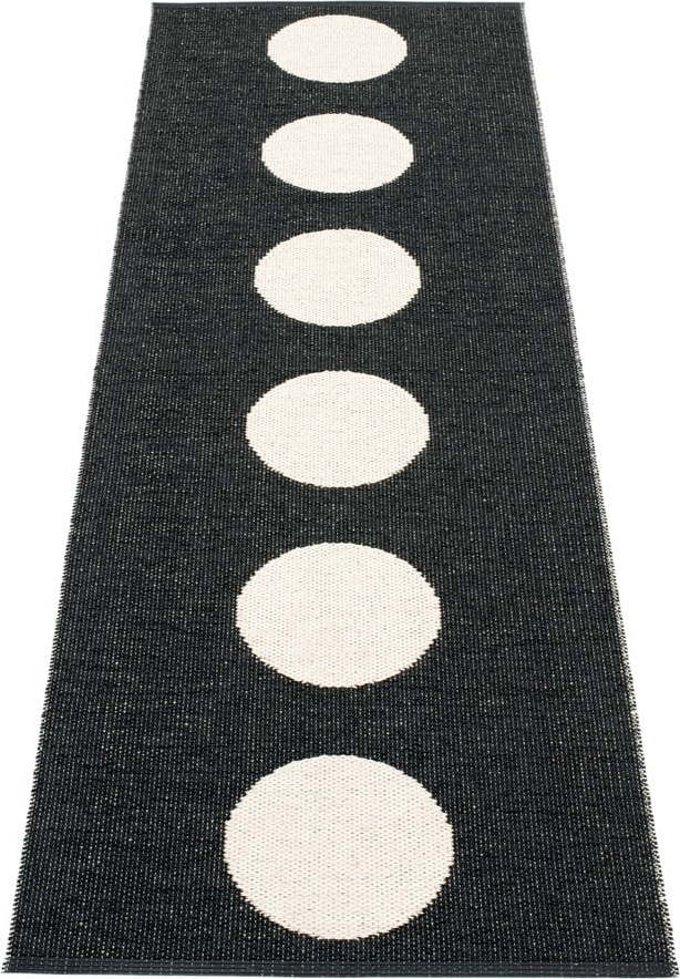 Černo-bílý vnitřní a venkovní běhoun 70x225 cm Vera Black – Pappelina Pappelina