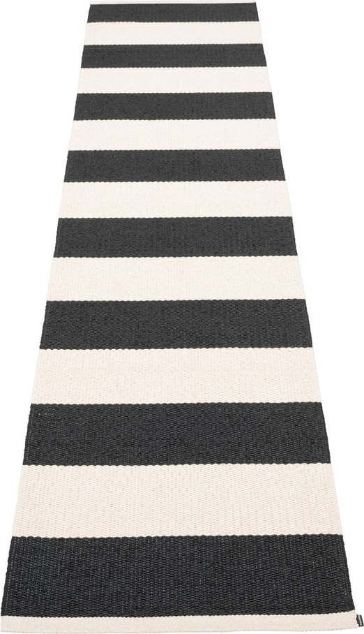 Černo-bílý vnitřní a venkovní běhoun 70x300 cm Bob Black Vanilla – Pappelina Pappelina