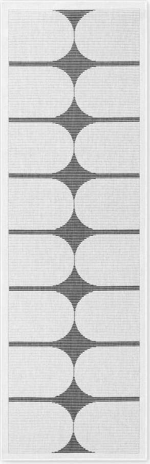 Černobílý vnitřní a venkovní běhoun 80x250 cm Duet Bowen – NORTHRUGS NORTHRUGS