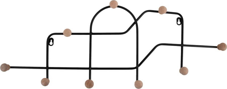 Černý kovový nástěnný věšák 71 cm Maze – PT LIVING PT LIVING
