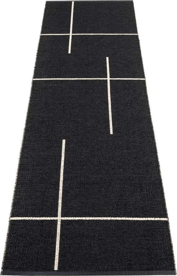 Černý vnitřní a venkovní běhoun 70x270 cm Fred Black – Pappelina Pappelina