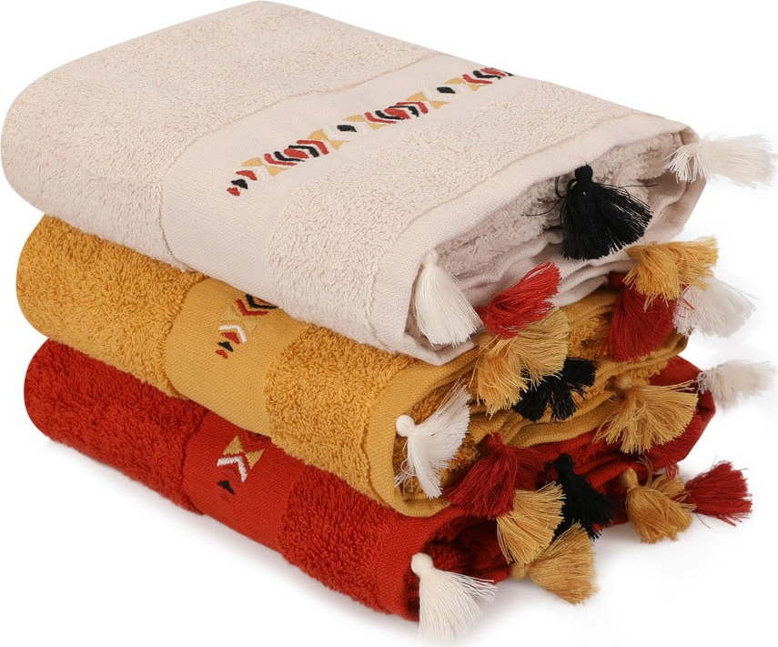 Froté bavlněné ručníky v sadě 3 ks 50x90 cm Asorti – Foutastic Foutastic