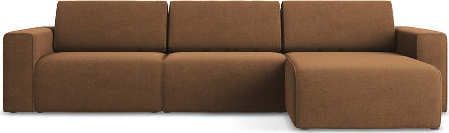 Hnědá modulární rohová pohovka (pravý roh) Kalea – Makamii Makamii