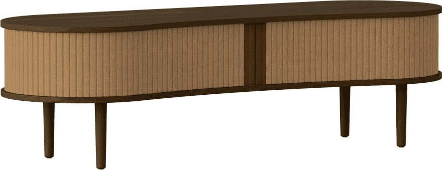 Hnědo-světle hnědý TV stolek v dekoru dubu 140x40x46 cm Audacious – UMAGE UMAGE
