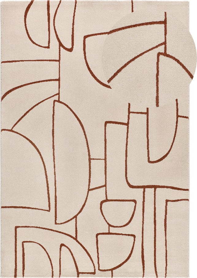 Koberec v cihlové a krémové barvě 160x230 cm Beruti – Universal Universal